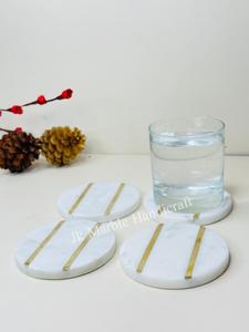 Sous-verre en marbre personnalisé de haute qualité, design religieux unique, pierre indienne polie, fait main, durable, meilleur prix pour le thé et le café - Product Image 5