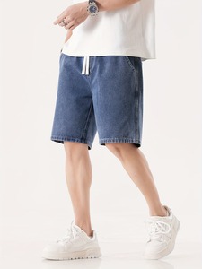Shorts en jean pour hommes, élégants, de haute qualité, décontractés pour l'été, taille basse, séchage rapide, à prix raisonnable, avec poches, tissu respirant tissé - Product Image 4