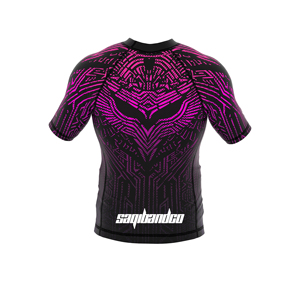 Rashguard de compression MMA unisexe, design personnalisable, extensible, séchage rapide, léger, 160g, polyester respirant, ajusté, BJJ - Product Image 2