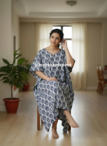 Exquisito Kimono Estampado con Diseño Floral, 100% Algodón, para Mujer, Verano, Transpirable, Ecológico, Cuello en V, Estilo Boho, Ropa de Estar por Casa - Product Image 5