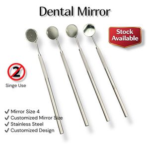 Espejo Dental de Acero Inoxidable de Alta Calidad, Tamaño 4 |   Espejo Dental de Un Solo Uso |   Proveedor de Herramientas Dentales Personalizadas - Product Image 2