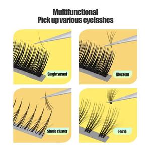 Stainless Steel <b>Eyelash</b> Tweezers Set Smooth Tip Precision For <b>Eyelash</b> <b>Application</b> - Product Image 4