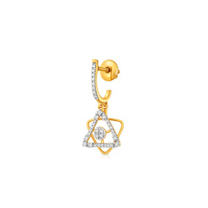 Pendientes de Diamantes con Forma de Triángulo Geométrico - Product Image 2