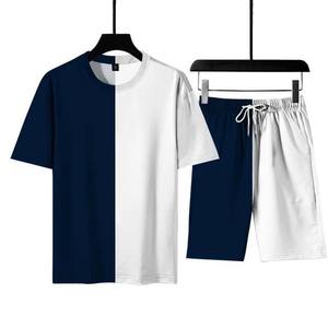 ชุดเสื้อยืดและกางเกงขาสั้นลายดอกไม้แฟชั่นสำหรับผู้ชาย ผ้าฝ้าย 100% ระบายอากาศ แห้งเร็ว เหมาะสำหรับฤดูร้อน ไซส์ใหญ่ สไตล์ลำลองแนวสตรีท - Product Image 6