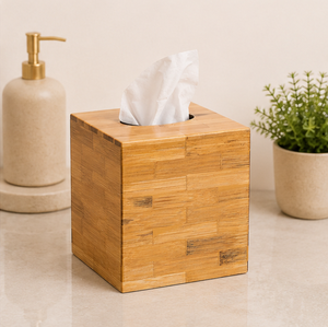 Eco-Friendly Square Tissue Box Cover Modern Minimalist Wooden Napkin Holder For Home Office And Luxury Hotel Bathroom Decor - Product Image 2