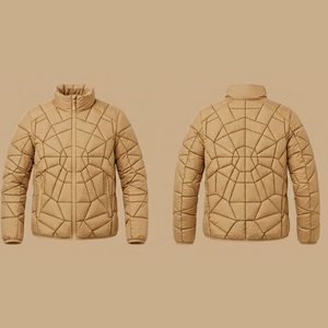 Veste matelassée Spider avec fermeture éclair intégrale, motif araignée, en polyester, imperméable et respirante. - Product Image 1