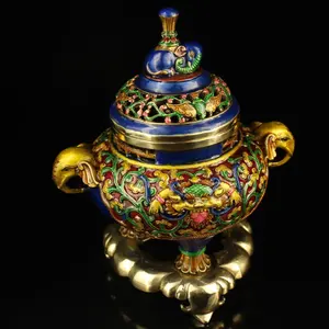 Brûleur d'encens Bakhoor religieux en métal haut de gamme pour copeaux d'Oud, écologique et durable pour des expériences domestiques élégantes - Product Image 1