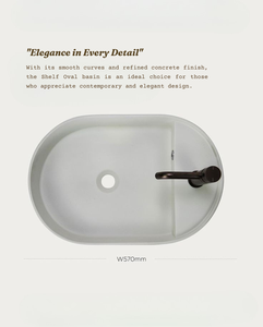 Lavabo de Baño Cuadrado de Hormigón con Encimera Artística para Venta al por Mayor 2026 - Product Image 3