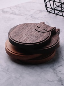 Wood Luxury Solid Wood Eco Friendly Coasters Handmade Modern Customized Tea Coffee <b>Cup</b> <b>Mats</b> homemade wooden coaster - Product Image 3