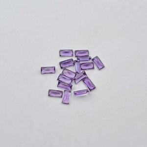 5mm 10mm amatista brasileña Natural princesa Baguette corte facetado piedras preciosas sueltas para la fabricación de joyas nuevo último producto venta - Product Image 1