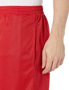Shorts en maille rouge pour homme, taille élastique, respirants, légers, athlétiques, bermudas décontractés, shorts de sport - Product Image 5