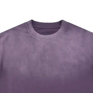 เสื้อยืดคอกลมผ้าฝ้าย 100% ทรงหลวม พิมพ์ลายซันเฟด สำหรับผู้ชาย รับผลิตตามสั่ง (OEM) พร้อมสกรีนโลโก้และสีตามต้องการ - Product Image 4