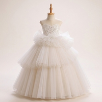 Robe de bal blanche en satin, longueur genou, avec corsage perlé scintillant et jupe bouffante à plusieurs couches, style princesse, pour mariage, fête d'anniversaire, concours de beauté