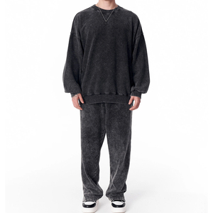 Chándal de Alta Calidad con Lavado Ácido, Estilo Vintage Oversize, Chándal Holgado de Estilo Urbano, 100% Algodón de Alto Gramaje con Lavado Ácido - Product Image 1