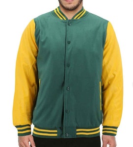 Lightweight Winter Men's Letterman Jacket Custom Made Stand Collar Front Logo High Quality Breathable - Product Image 1