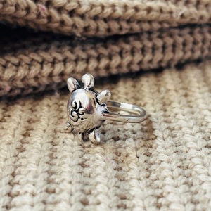 <b>Turtle</b> <b>Ring</b> Boho Brass Finger <b>Ring</b> Women Brass Ethnic <b>Ring</b> Oxidized Silver Finish - Product Image 4
