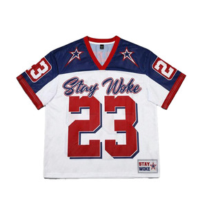 Camiseta de Béisbol REXON MOTO Stay Woke 23, Unisex, Cuello en V, Manga Corta, Transpirable, Ecológica, de Secado Rápido, con Estampado por Sublimación - Product Image 2