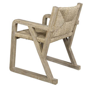 Chaise de salle à manger Coastal Bohemian Seagrass Sièges tissés avec style Boho Chic - Product Image 4