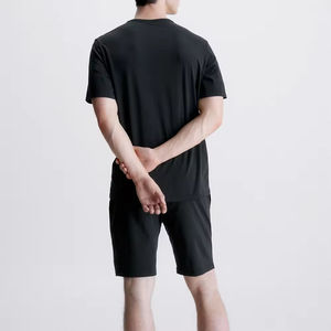 Conjunto de Dos Piezas de Verano para Hombre, Estilo Urbano, Transpirable, Vintage, Unisex, Poliéster/Algodón, Lavado Ácido, Conjunto Deportivo Personalizado con Camiseta y Pantalones Cortos - Product Image 2