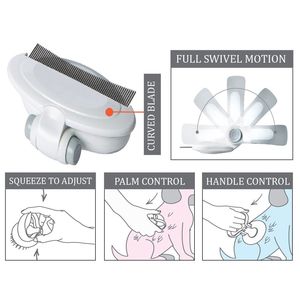 Pettine Girovaglio Curvo Gyrater per Viaggi, Comodo Prodotto per la Toelettatura degli Animali Domestici - Product Image 6