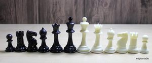 Juego de Piezas de Ajedrez de Madera Clásico, Ecológico, Imitación Antigua, Pintado en Blanco y Negro, con Base Magnética - Product Image 5