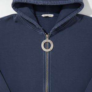 Sudadera con capucha para hombre, personalizada, lisa, vintage, con cremallera, oversize, estilo streetwear, con logotipo lavado, diseño de moda, de algodón, corte regular - Product Image 2
