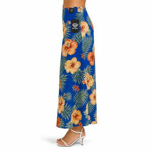 Nouvelle Robe Longue Hawaïenne Florale Tropicale pour Femme, Taille Naturelle, Style Aloha Fluide et Respirant, Idéale pour la Plage, les Vacances Insulaires et l'Automne - Product Image 3
