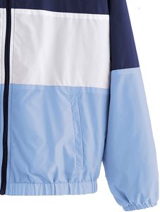 Veste coupe-vent légère pour femme, respirante, réversible, unie, imperméable, avec fermeture éclair, blouson coupe-vent, grande taille - Product Image 3