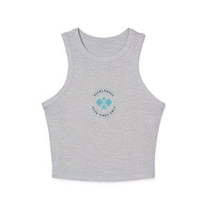 Top Corto de Verano para Mujer de Alta Calidad, Transpirable, Acanalado, Blanco, con Logotipo Personalizado, Bordado, Básico, Top Corto de Punto para Mujer - Product Image 3