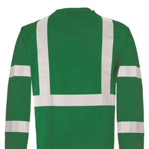 Overol de Trabajo de Alta Visibilidad Clase 2 para Hombre, Chaleco de Seguridad Reflectante Verde, Camiseta Impermeable de Algodón/Poliéster OEM - Product Image 3