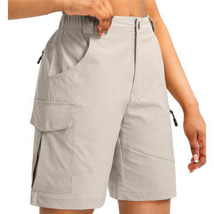 Shorts décontractés sportifs pour hommes 100 % coton, anti-plis, respirants, séchage rapide, en toile, taille mi-haute, avec cordon de serrage et poches - Product Image 2