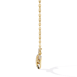 Collar con Diseño de Lazo en Oro de 14K, Diamante Cultivado en Laboratorio de 0.90ct, Certificado IGI, Colgante de Lazo Moderno, Joyería Fina, Regalo para Mujer - Product Image 6