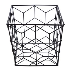 Panier de rangement pour pain et fruits, en métal de qualité supérieure, au design attrayant, couleur noire, revêtement poudré, à prix impressionnant. - Product Image 2