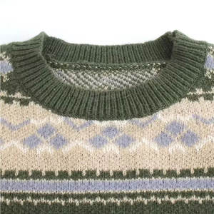 Pull en tricot d'hiver pour femme de qualité supérieure, 100% coton/laine, respirant, tailles et couleurs personnalisables, service OEM disponible - Product Image 3