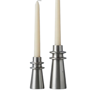 Support de bougie en acier inoxydable, anneau ondulé, porte-bougie en métal argenté, support de bougie conique, décoration d'intérieur - Product Image 4