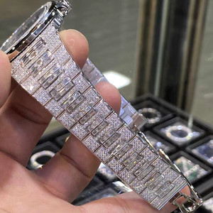 Nuevo Reloj de Diamantes Personalizado, Reloj de Lujo de Oro de 18K, Marca de Diseñador, Reloj Mecánico Automático con Moissanita - Product Image 5