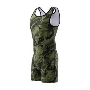 Singlet de Lucha Libre Reversible de Poliéster con Logotipo Personalizado para Hombre - Product Image 1