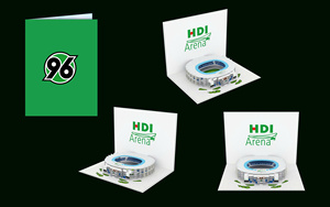 Tarjeta de Felicitación Pop-Up 3D HDI Arena, Impresión Digital, Papel con Barnizado Mate, Tarjeta de Regalo - Product Image 4