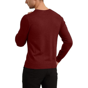 Men's Winter Viscose/Cotton Cable Knit <b>Pullover</b> <b>Sweater</b> Crew Neck Full Sleeve Solid Color Warm Anti-Pilling Front Logo - Product Image 3