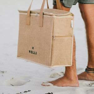 Heavy Duty Jute Picnic Tote <b>Bag</b> Custom Printed Reusable Shopping and Picnic Carry <b>Bag</b> - Product Image 3