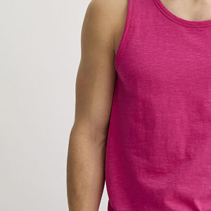 Men's Customized Color Sleeveless <b>Tank</b> <b>Top</b> O-Neck Solid Knitted Eco-Friendly Quick Dry Breathable Polyester/Cotton Casual Wear - Product Image 2