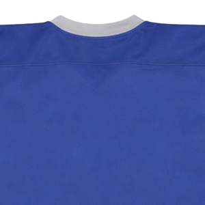 เสื้อฮอกกี้น้ำแข็งแบบซับลิเมชั่นสีน้ำเงิน ขาว เทา แบบกำหนดเอง ชื่อทีม ชุดฮอกกี้ระดับโปร เสื้อฮอกกี้สำหรับผู้ชาย ระบายอากาศได้ดี เสื้อกีฬาฮอกกี้ - Product Image 6