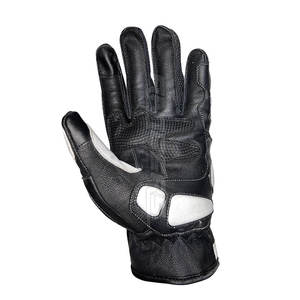 Gants de course à doigts entiers noirs et blancs, respirants, avec protection des articulations, pour le sport, le vélo, la conduite en extérieur, en cuir, pour moto - Product Image 2