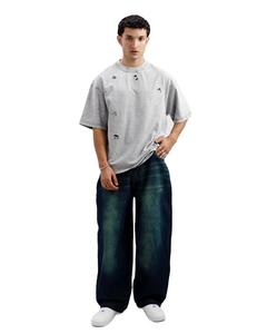 2025 camiseta de gran tamaño desgastada de lavado Vintage de alta calidad para Hombres Nuevo diseño 240gsm media manga en blanco Unisex lona al por mayor - Product Image 3