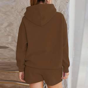 Ensemble de survêtement pour femme, coupe classique, 2 pièces, en molleton 100% coton respirant, vêtements décontractés, streetwear, tenue assortie - Product Image 6