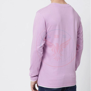 T-shirts à manches longues pour hommes, respirants, écologiques, à séchage rapide, en tissu polyester/coton, en stock, prix bas, best-sellers - Product Image 2