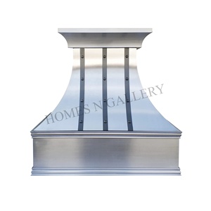 Campana Extractora de Cocina de Acero Inoxidable Personalizada, Montada en la Pared, con Acabado Antiguo, Estilo Rústico, Superventas - Product Image 3