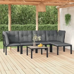 Ensemble de salon de jardin noir et gris - Product Image 1