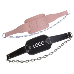Customizable Leather Weightlifting Dipping Belt With Steel <b>Chain</b> Weighted Belt Equipment / workout gym accessories compression - Product Image 3