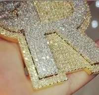Pendentif Pistolet Hip Hop Vintage Sertissage Micro Moissanite Taille Brillante en Argent Sterling 925 Plaqué Or Bijoux Personnalisés